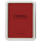 Cunill 'Manchester Bead' 4x6 Non-Tarnish Sterling Silver Picture Frame, sterling silver picture frame, on a white background
