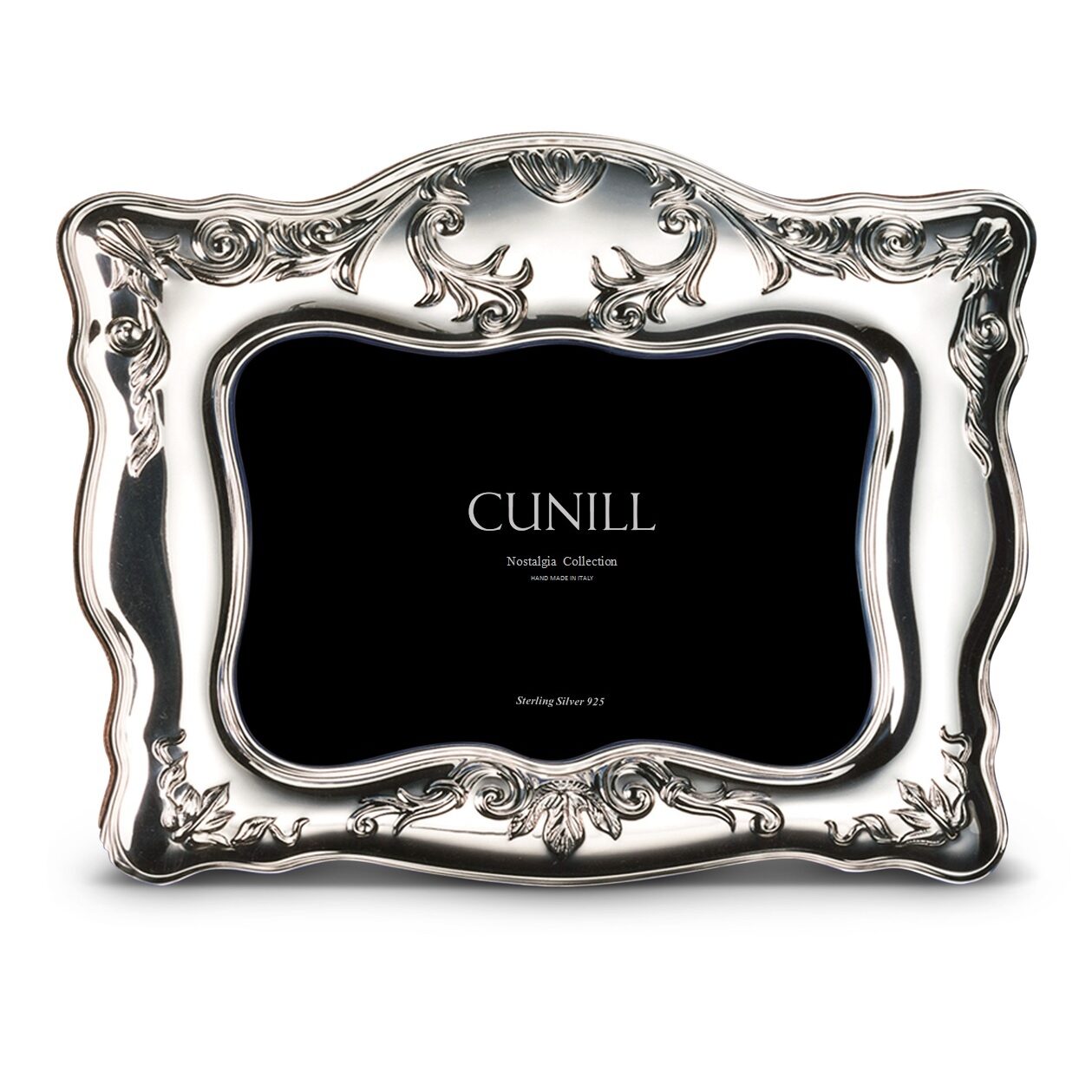 Cunill 'Naples' 3.5x5 Non-Tarnish Sterling Silver Picture Frame, sterling silver picture frame, on a white background