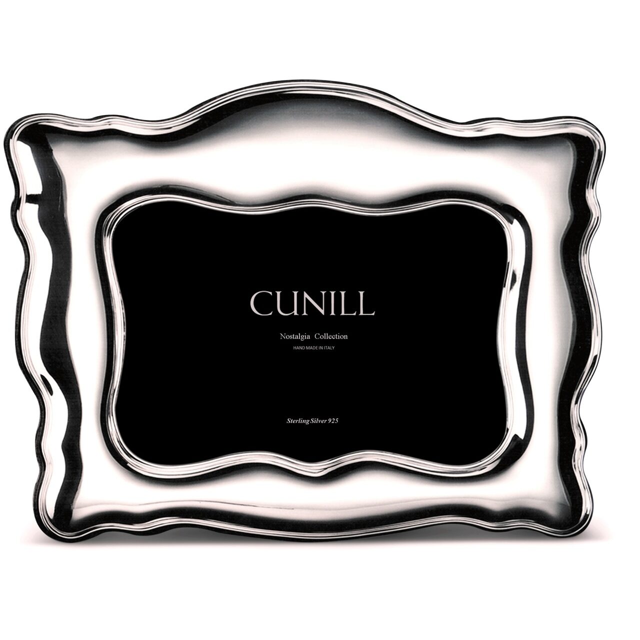 Cunill 'Naples Plain' 5x7 Non-Tarnish Sterling Silver Picture Frame, sterling silver picture frame, on a white background