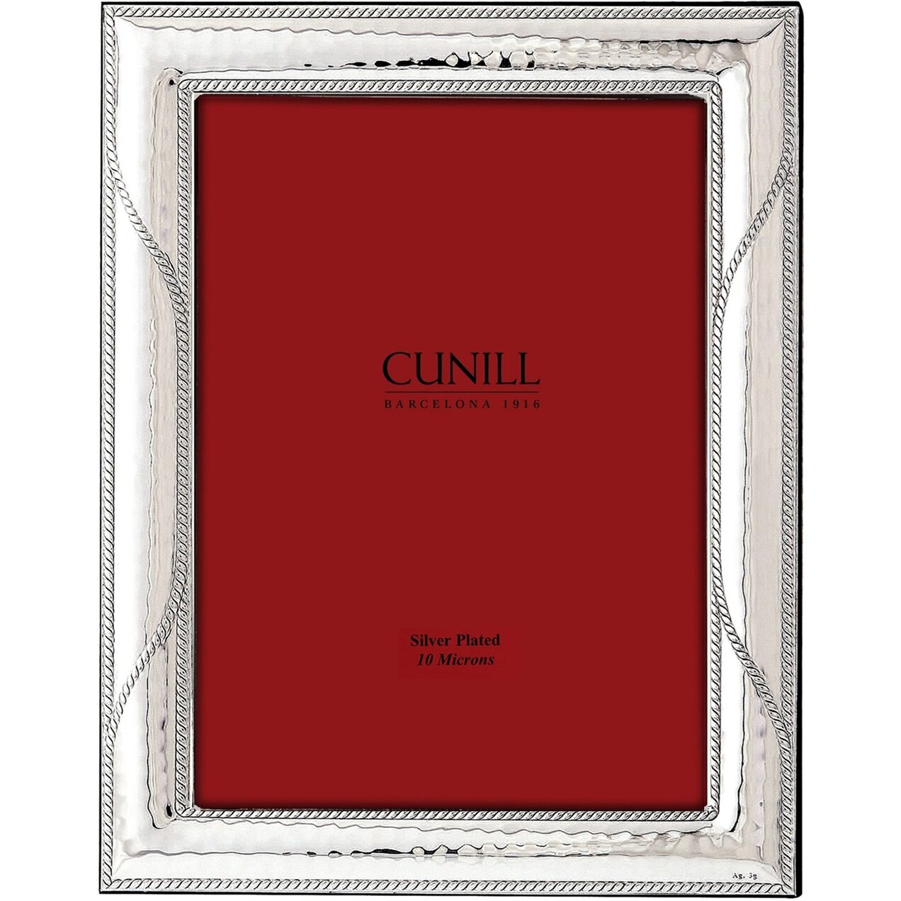 Cunill Nautical Silverplated 4x6 Picture Frame, silver plated picture frame, on a white background