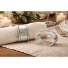 Cunill Oval Pewter Napkin Ring-Set of 2, pewter napkin ring, on a white background
