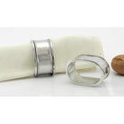 Cunill Oval Pewter Napkin Rings Set of 6, pewter napkin ring, on a white background