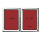 Cunill Pearls Non-Tarnish Sterling Silver Double 4x6 Folding Frame, sterling silver picture frame, on a white background