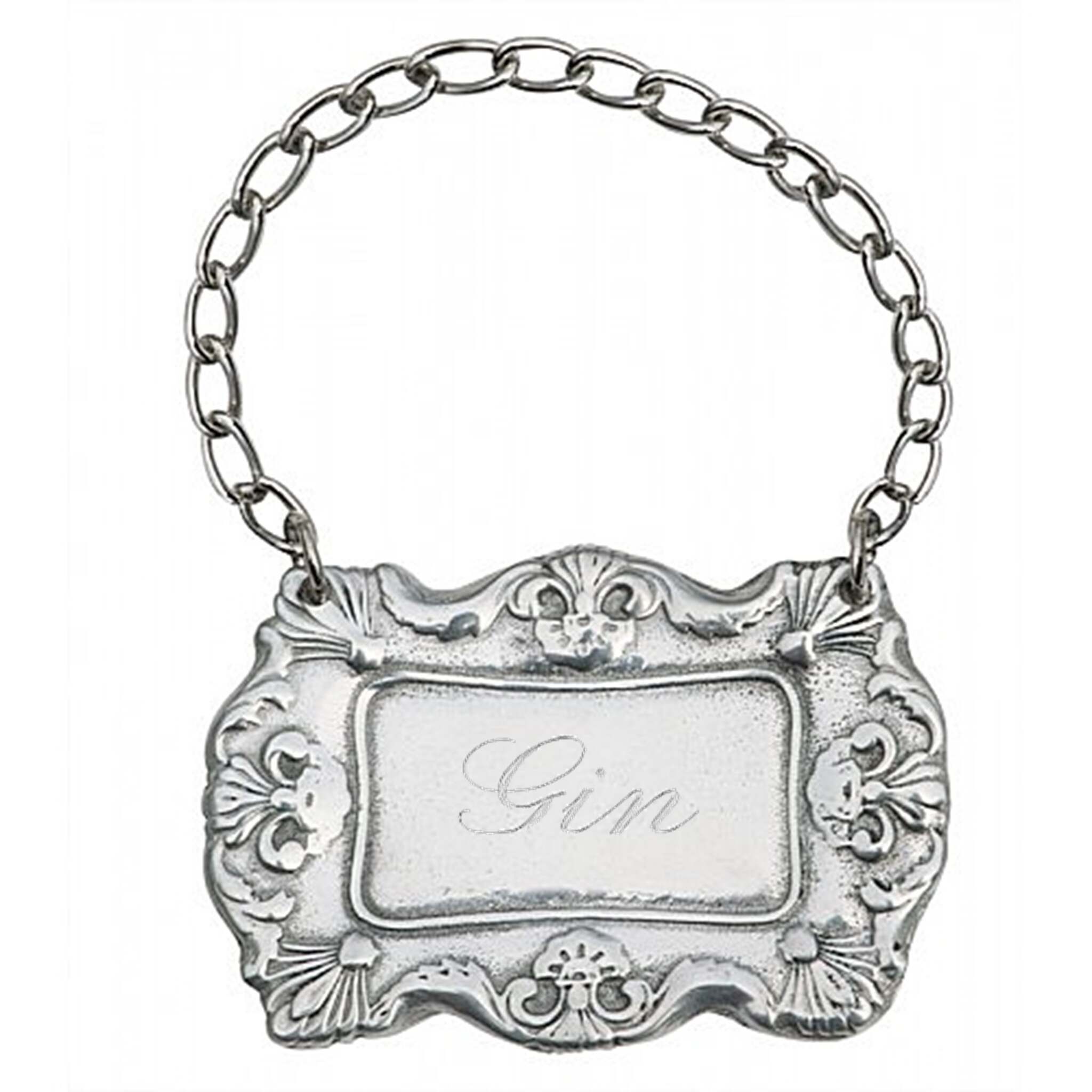 Cunill Pewter Decanter Label Engraved to Order — additional view