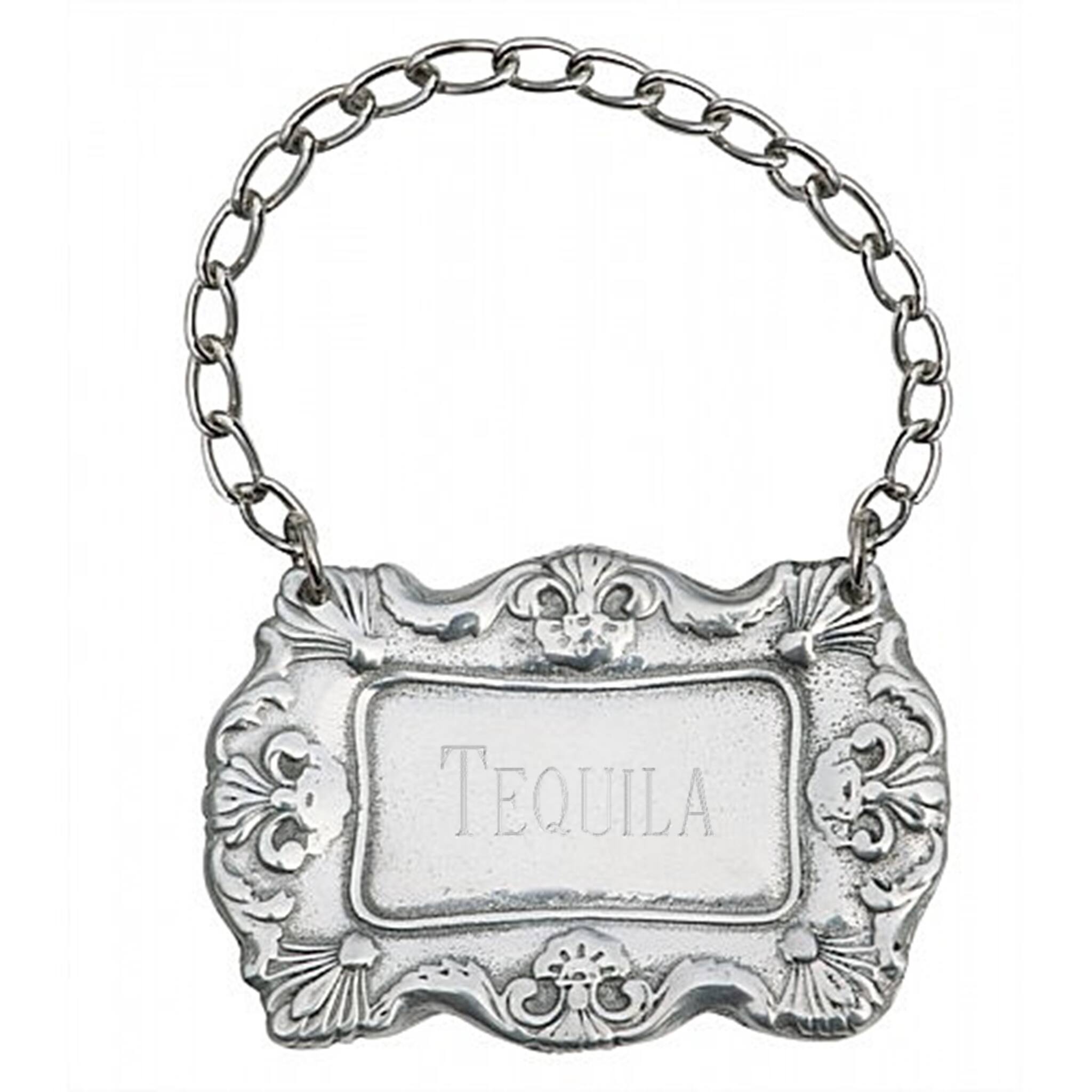 Cunill Pewter Decanter Label Engraved to Order — additional view