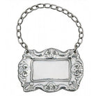 Cunill Pewter Decanter Label Engraved to Order, pewter barware, on a white background