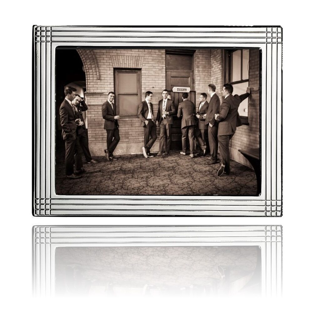 Cunill Pinstripe 8x10 Non-Tarnish Sterling Silver Picture Frame — additional view
