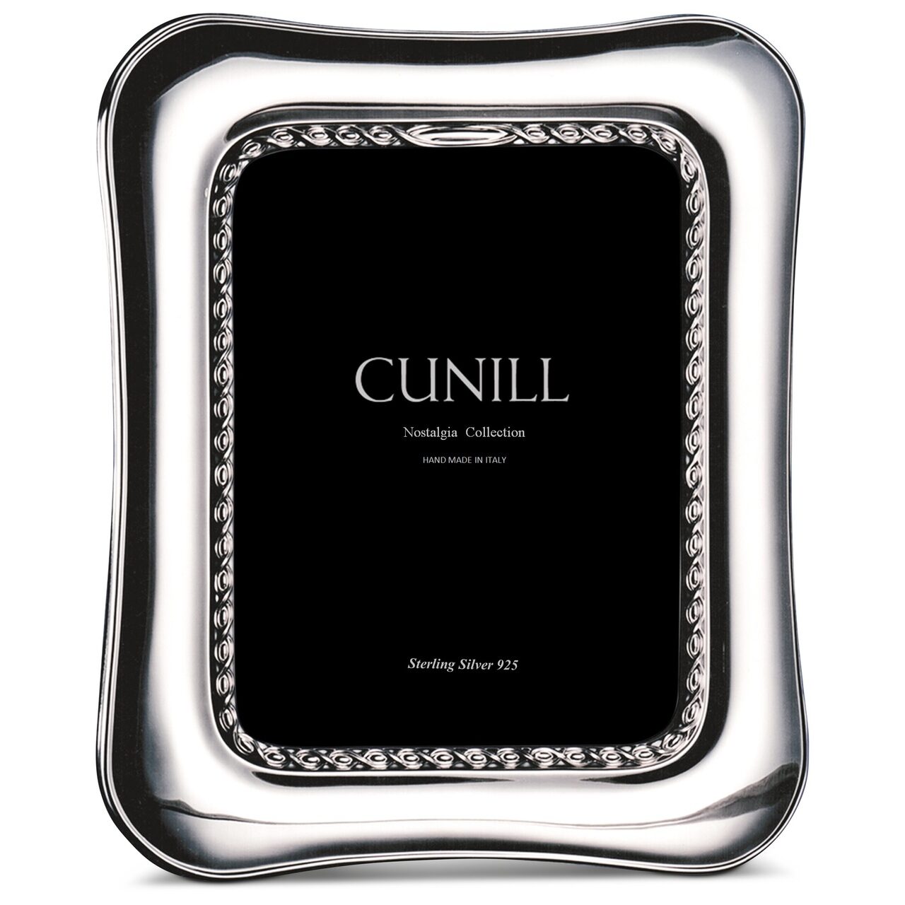 Cunill 'Pisa' 3.5x5 Non-Tarnish Sterling Silver Picture Frame, sterling silver picture frame, on a white background