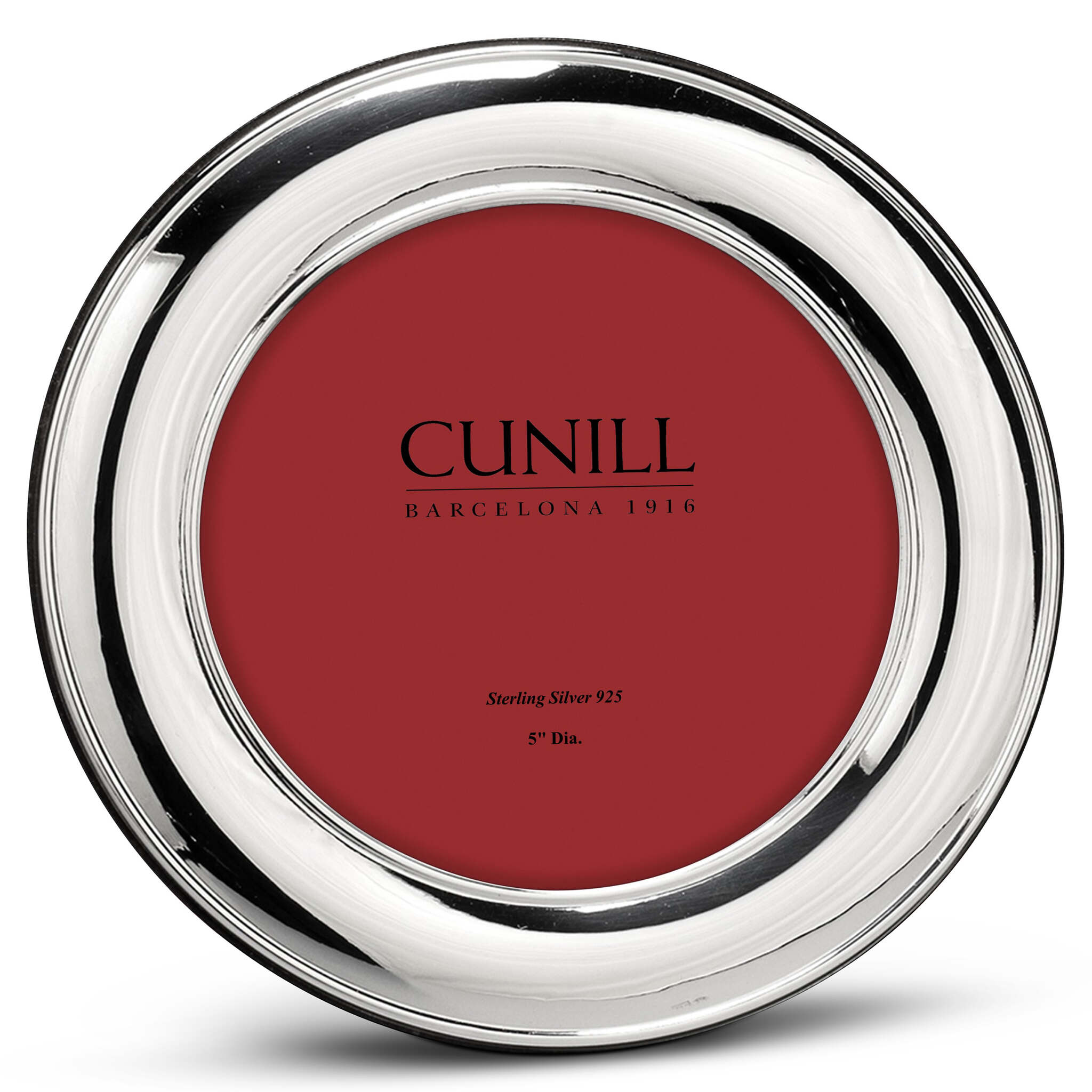 Cunill Plain Sterling Silver 2.5" Round Photo Ornament Frame — additional view