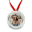 Cunill Plain Sterling Silver 2.5" Round Photo Ornament Frame, sterling silver picture frame, on a white background