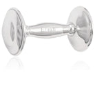 Cunill Plain Sterling Silver Baby Barbell Rattle — additional view