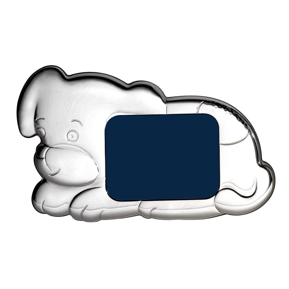 Cunill Puppy (silhouette) 3x2 Frame, sterling silver picture frame, on a white background