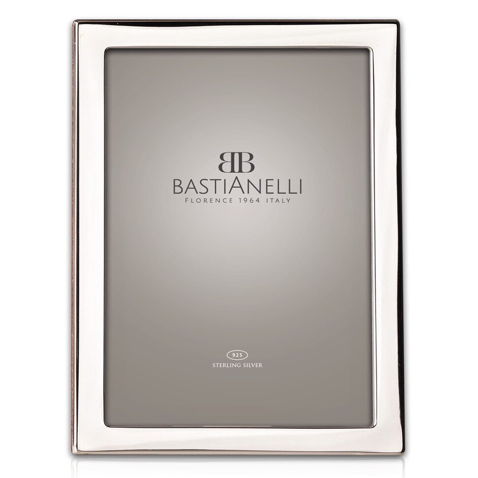 Cunill 'Quadra' 5x7 Sterling Silver Picture Frame, sterling silver picture frame, on a white background