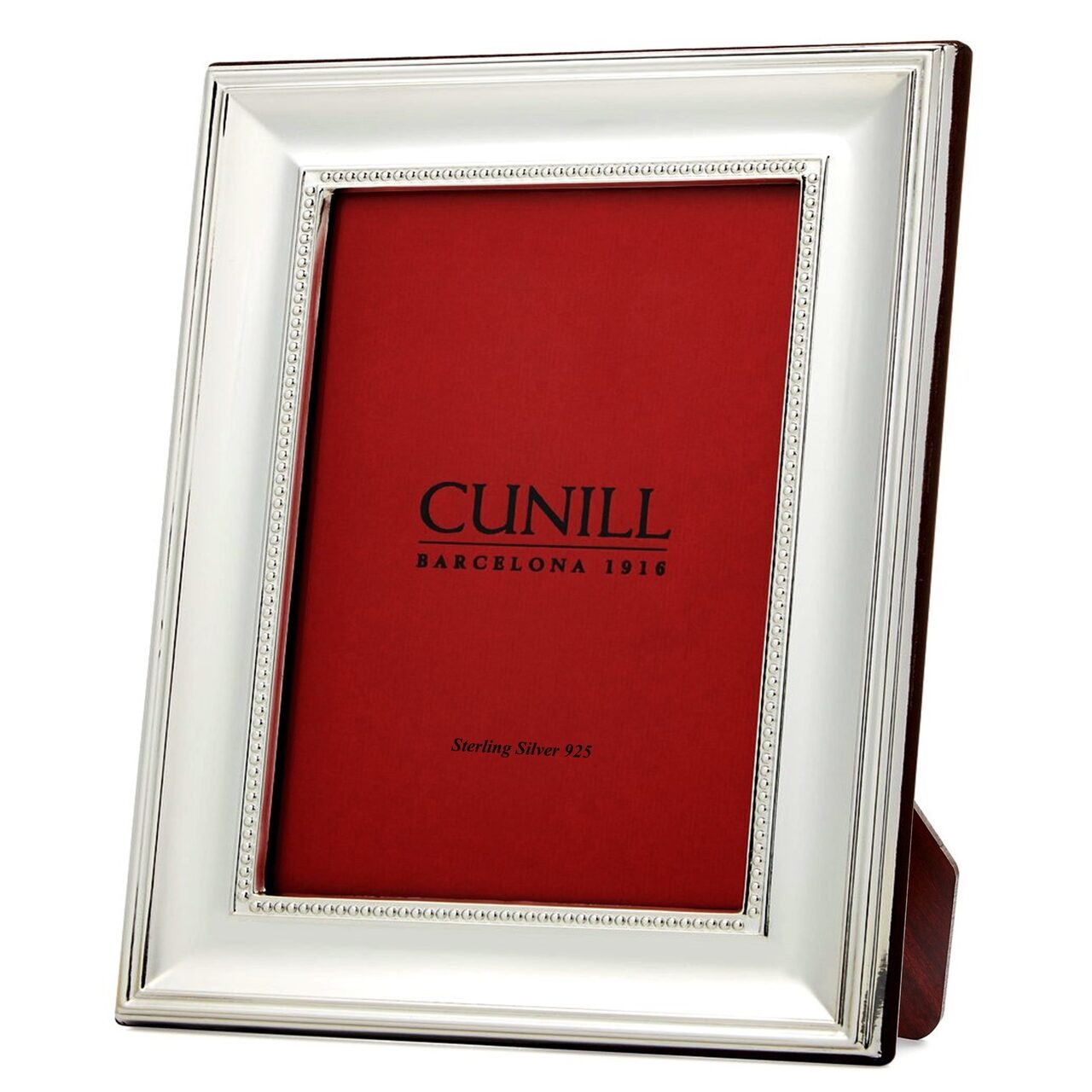 Cunill 'Regal' 5x7 Non-Tarnish Sterling Silver Picture Frame, sterling silver picture frame, on a white background