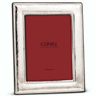 Cunill Rope Hammered Sterling Silver 5x7 Picture Frame, sterling silver picture frame, on a white background