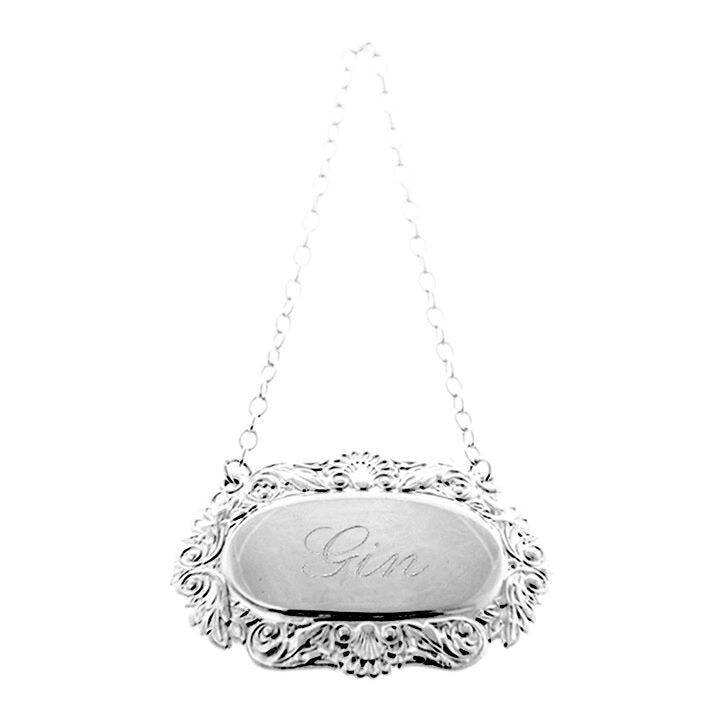 Cunill Silverplated Decanter Label Engraved to Order — additional view