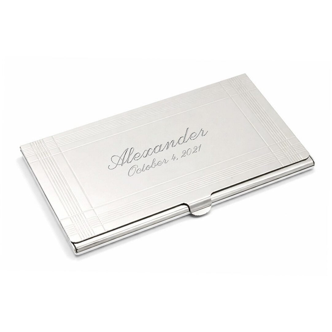 Cunill Silverplated Madison Business Card Case — additional view