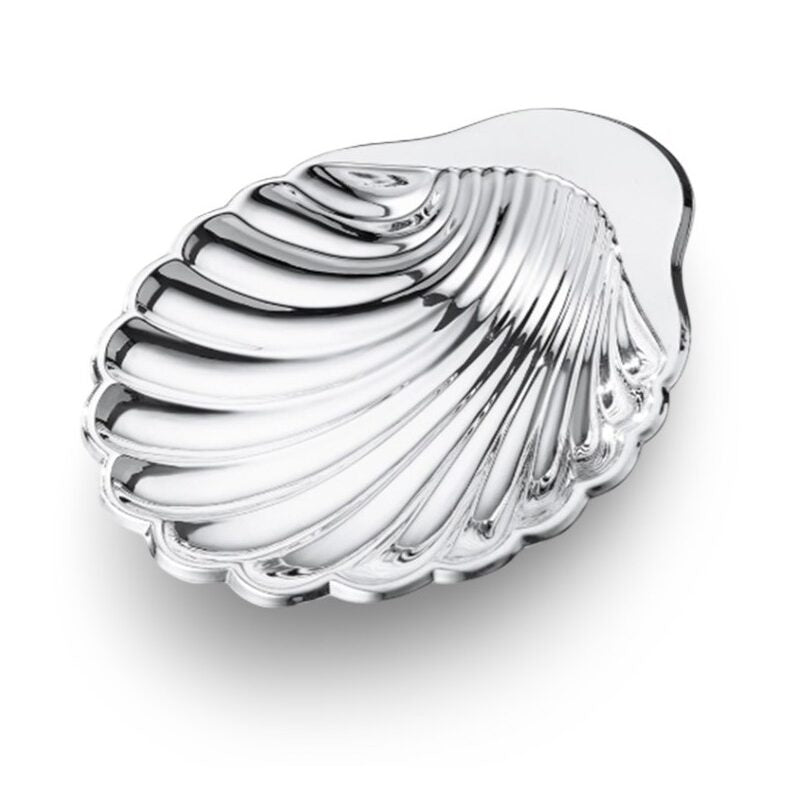 Cunill Sterling Silver Baptismal Shell, sterling silver baby gift, on a white background