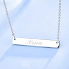 Cunill Sterling Silver Personalized Bar Necklace — additional view