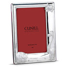 Cunill Sunny Zoo Sterling Silver 4x6 Picture Frame (Pink Back), sterling silver picture frame, on a white background