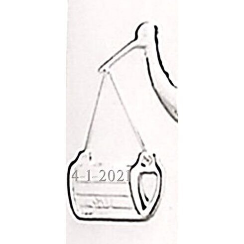 Cunill Teddy & Stork Sterling Silver 4x6 Birth Record Picture Frame — additional view