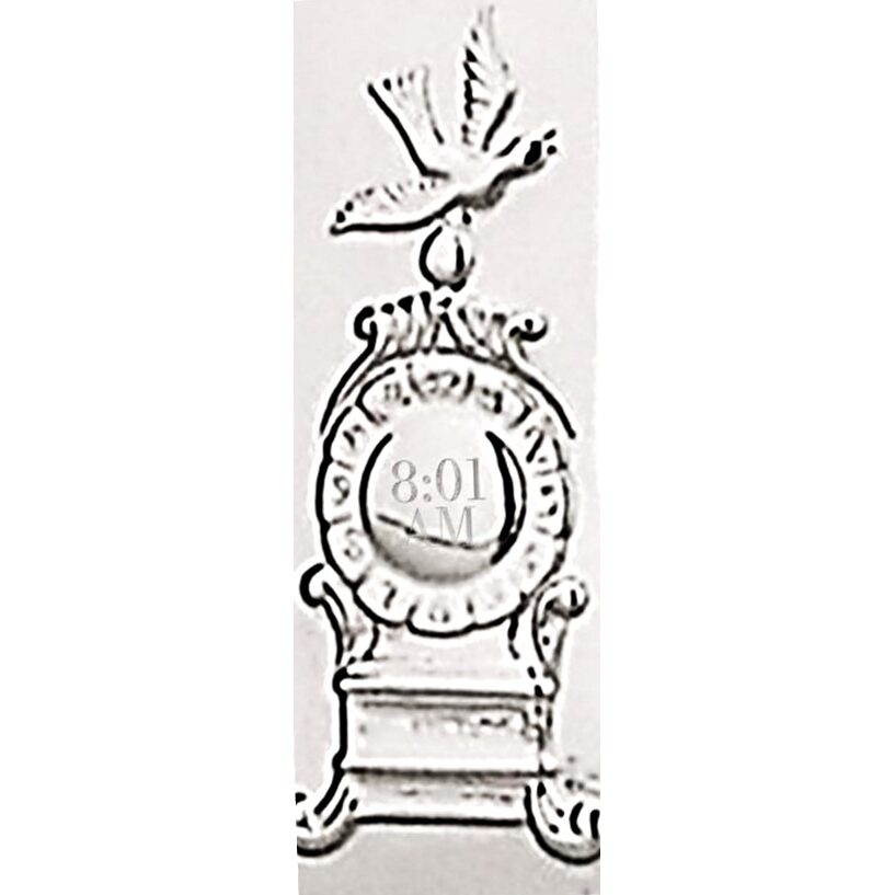 Cunill Teddy & Stork Sterling Silver 4x6 Birth Record Picture Frame — additional view