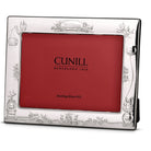 Cunill Teddy & Stork Sterling Silver 4x6 Birth Record Picture Frame, sterling silver picture frame, on a white background