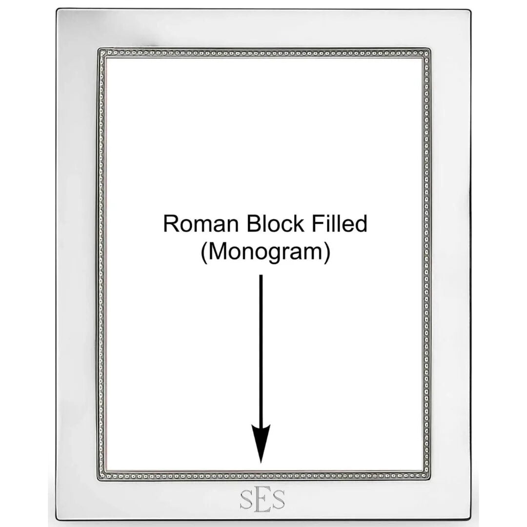Cunill Tiffany Bead Non-Tarnish Sterling Silver 5x7 Picture Frame — additional view