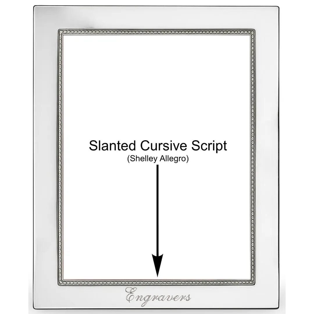 Cunill Tiffany Bead Non-Tarnish Sterling Silver 5x7 Picture Frame — additional view