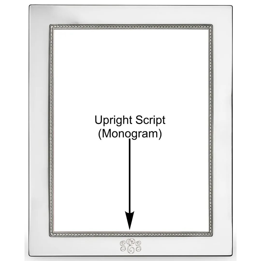Cunill Tiffany Bead Non-Tarnish Sterling Silver 5x7 Picture Frame — additional view