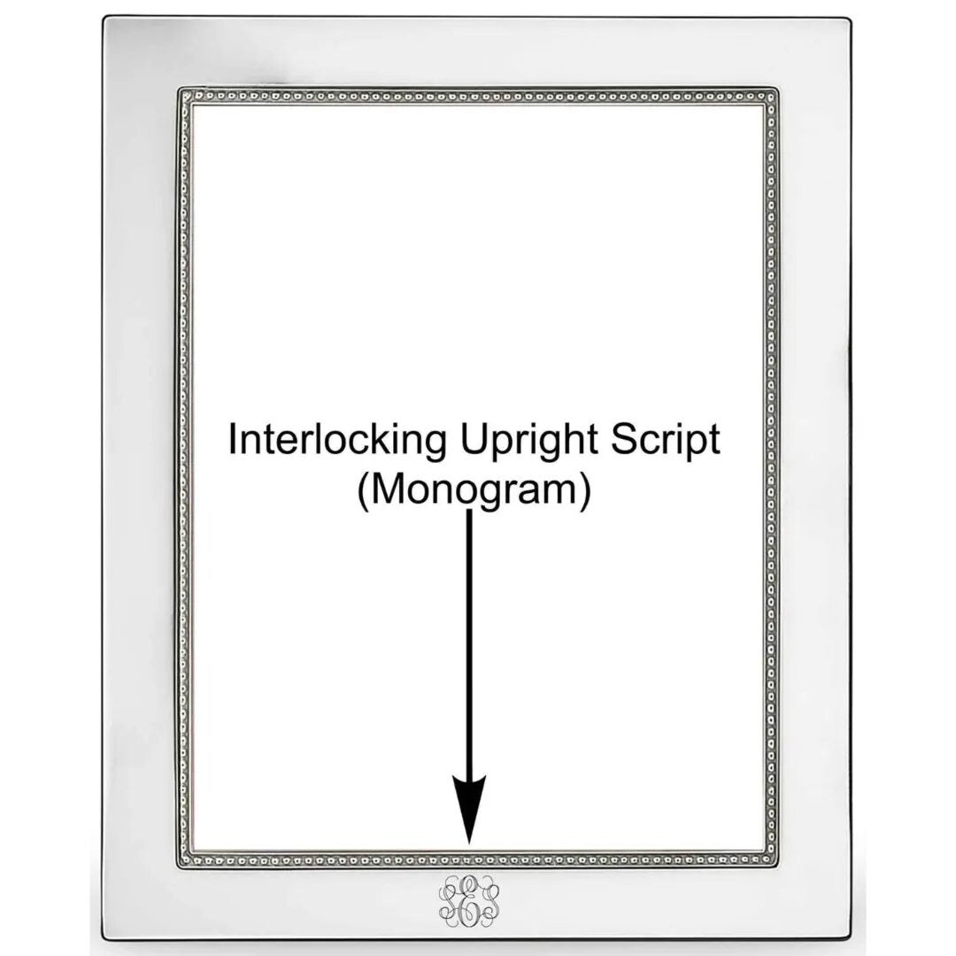 Cunill Tiffany Bead Non-Tarnish Sterling Silver 5x7 Picture Frame — additional view