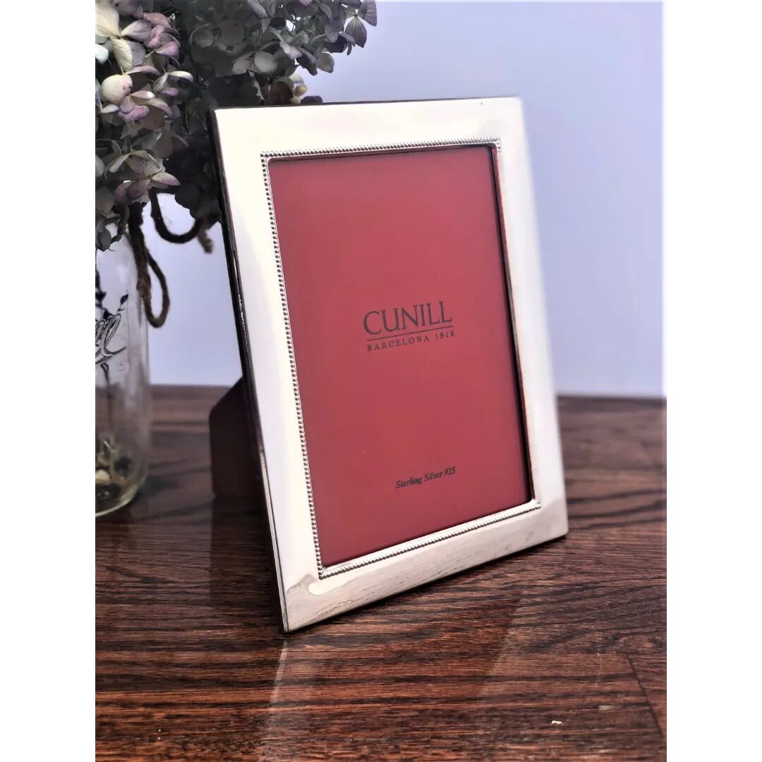 Cunill Tiffany Bead Non-Tarnish Sterling Silver 5x7 Picture Frame — additional view