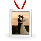 Cunill Tiffany Bead Sterling Silver 2.5x3.5" Ornament Frame, sterling silver picture frame, on a white background