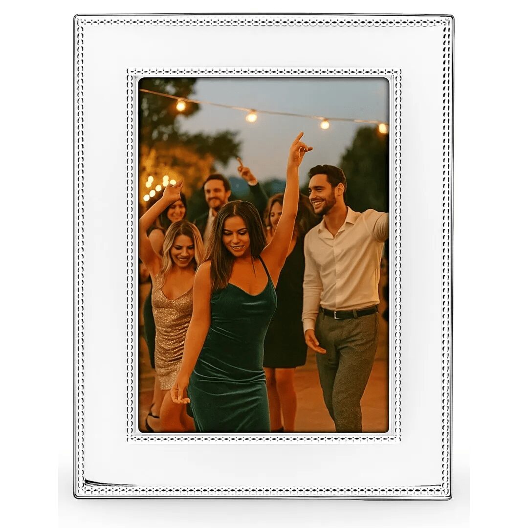 Cunill Tiffany Double Bead Non-Tarnish Sterling Silver 8x10 Picture Frame — additional view