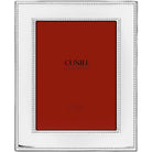 Cunill Tiffany Double Bead Non-Tarnish Sterling Silver 8x10 Picture Frame, sterling silver picture frame, on a white background