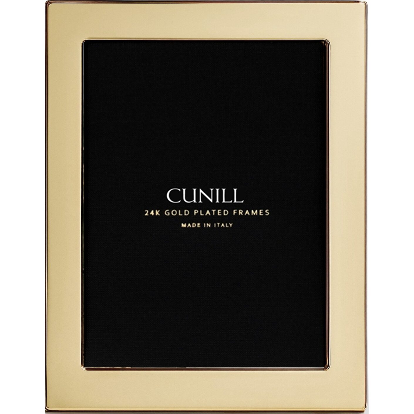 Cunill Tiffany Plain 24k Gold Plated 4x6 Picture Frame, 24k gold plated picture frame, on a white background