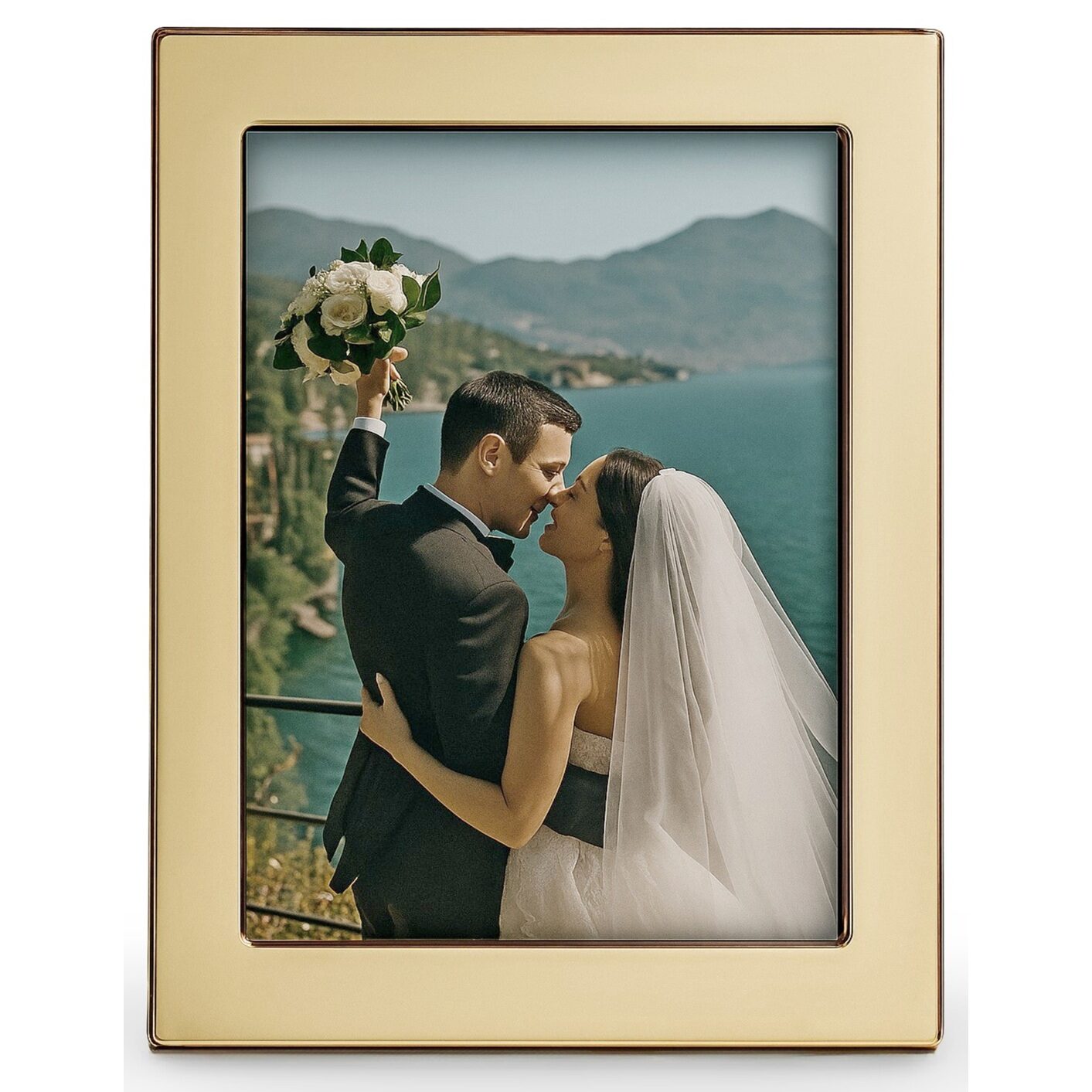 Cunill Tiffany Plain 24k Gold Plated 5x7 Picture Frame — additional view