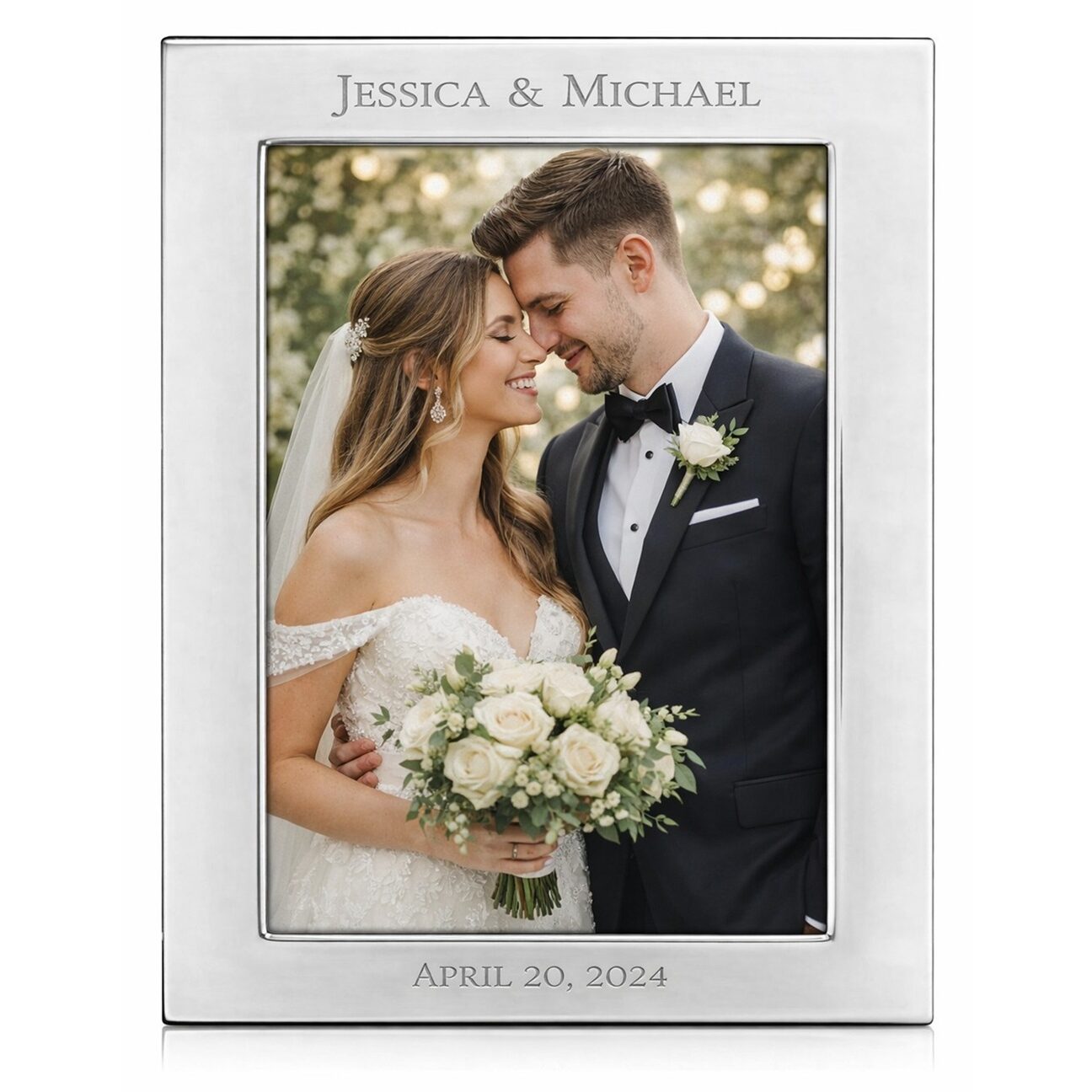 Cunill Tiffany Plain Non-Tarnish Sterling Silver 5x7 Picture Frame — additional view