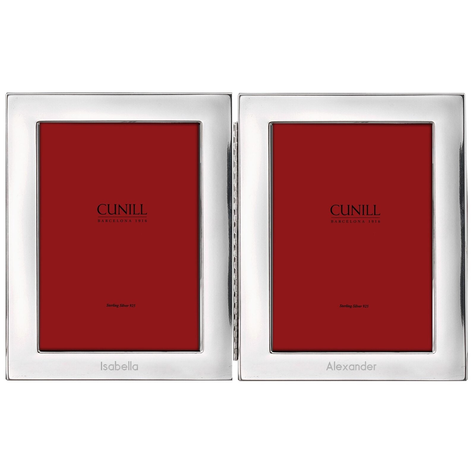 Cunill Tiffany Plain Non-Tarnish Sterling Silver Double 5x7 Folding Frame — additional view