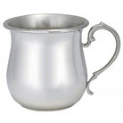 Cunill Tulip Polished Pure Pewter Baby Cup-Handmade in the USA, pewter baby cup, on a white background