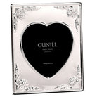 Cunill 'Victorian Heart' 4x6 Non-Tarnish Sterling Silver Picture Frame, sterling silver picture frame, on a white background