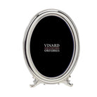 Cunill VINARD Sterling Silver Beaded Oval 4x6 Picture Frame, sterling silver picture frame, on a white background