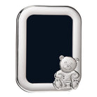 Cunill Vinard Sterling Silver Sitting Bear Cub 4x6 Picture Frame, sterling silver picture frame, on a white background
