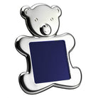 Cunill Vinard Teddy Bear Silhouette 4x4 Silver Plated Picture Frame, silver plated picture frame, on a white background