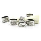 Cunill Vintage Fruit Pewter Engravable Napkin Rings Set of 6 — additional view