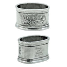 Cunill Vintage Fruit Pewter Engravable Napkin Rings Set of 6 — additional view