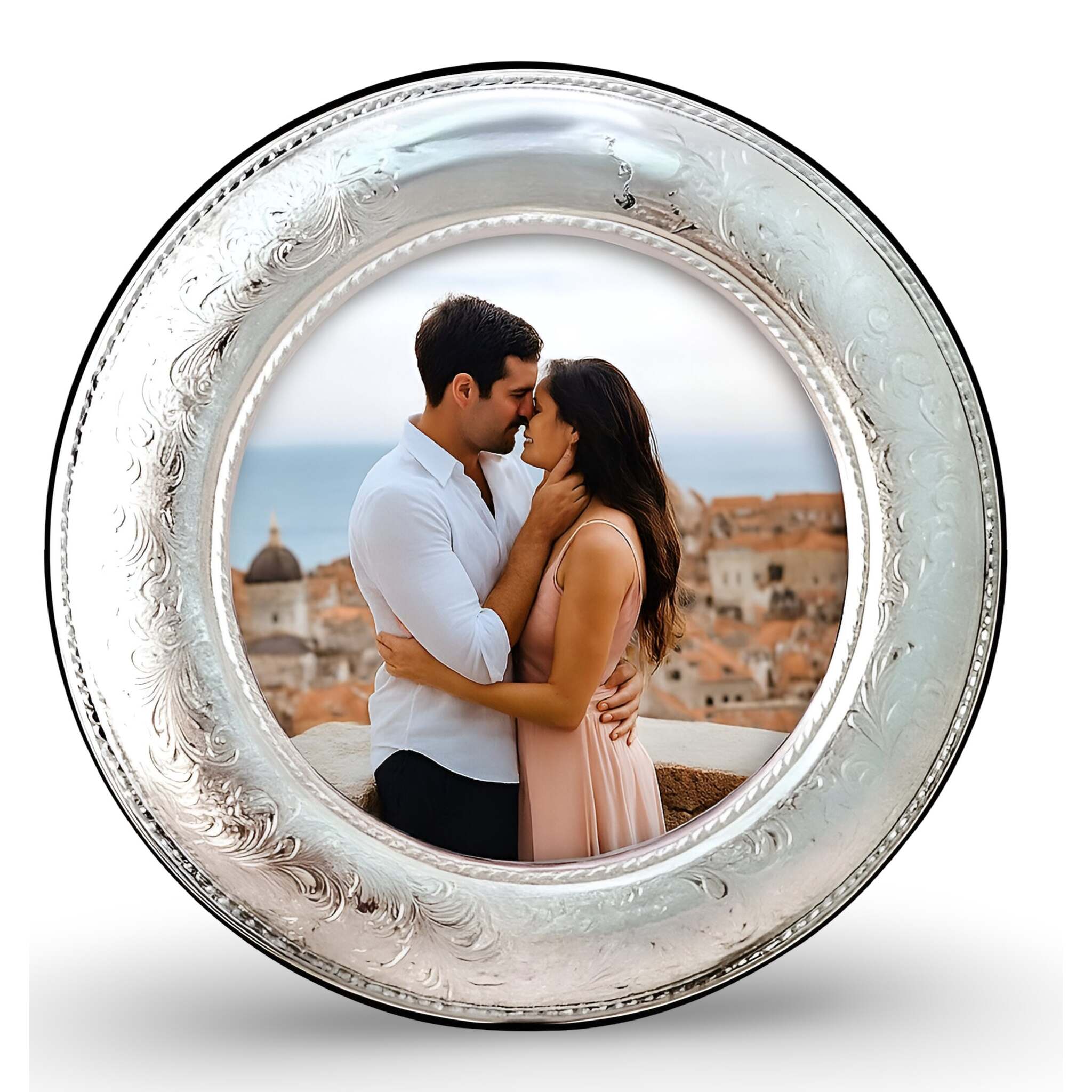 Cunill Vintage Non-Tarnish Sterling Silver 4" Round Picture Frame — additional view