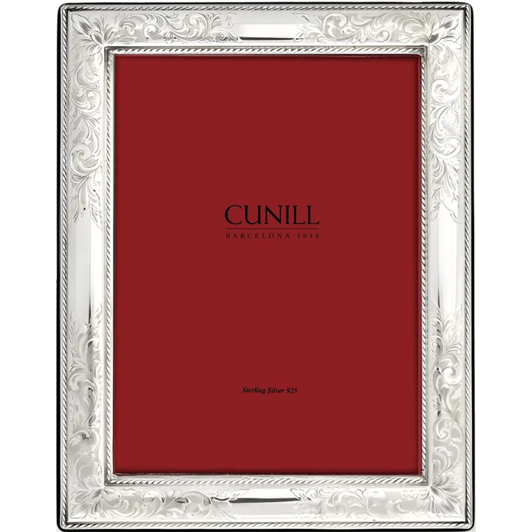 Cunill Vintage Non-Tarnish Sterling Silver 8x10 Picture Frame, sterling silver picture frame, on a white background