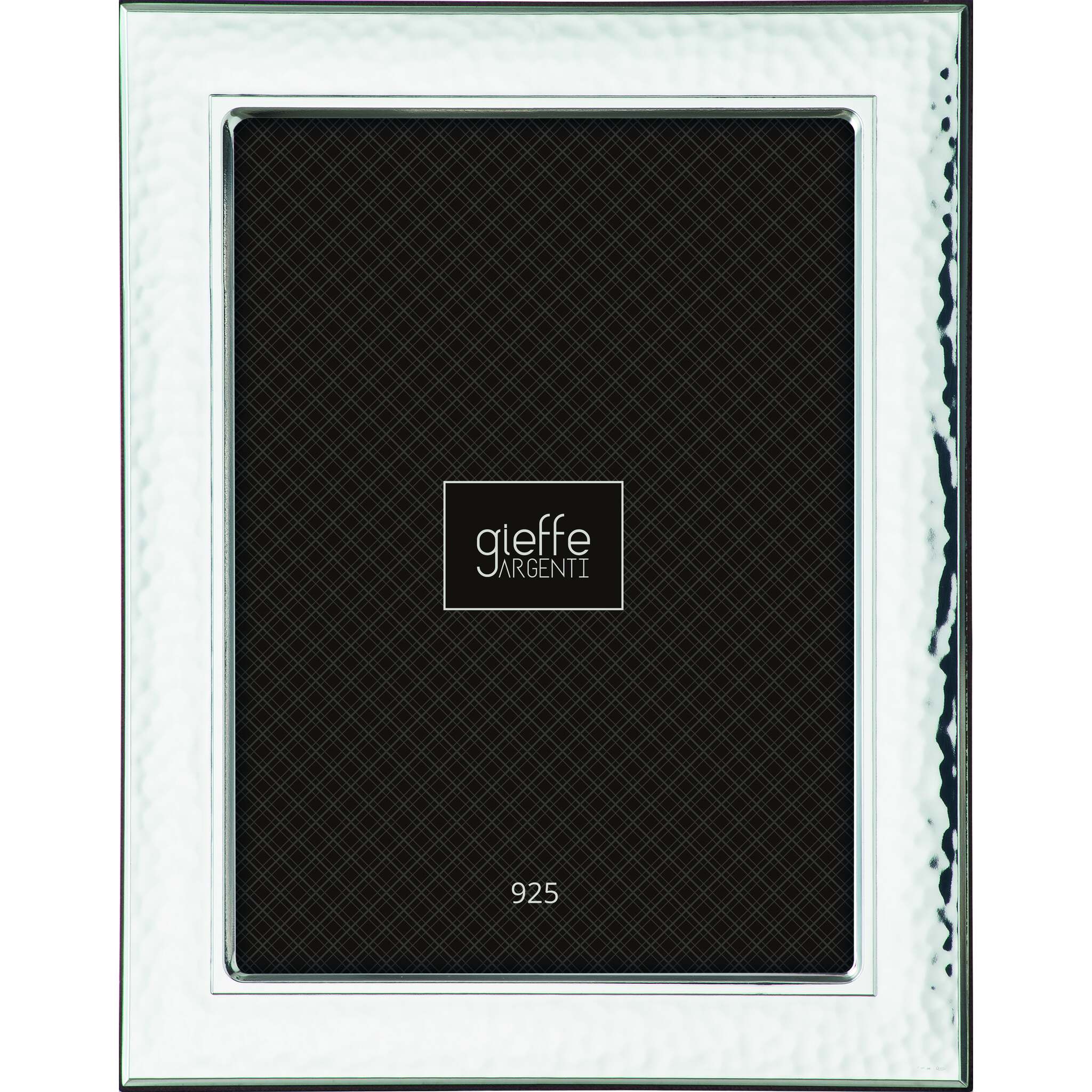 Cunill Wide Hammered 5x7 Sterling Silver Picture Frame, sterling silver picture frame, on a white background