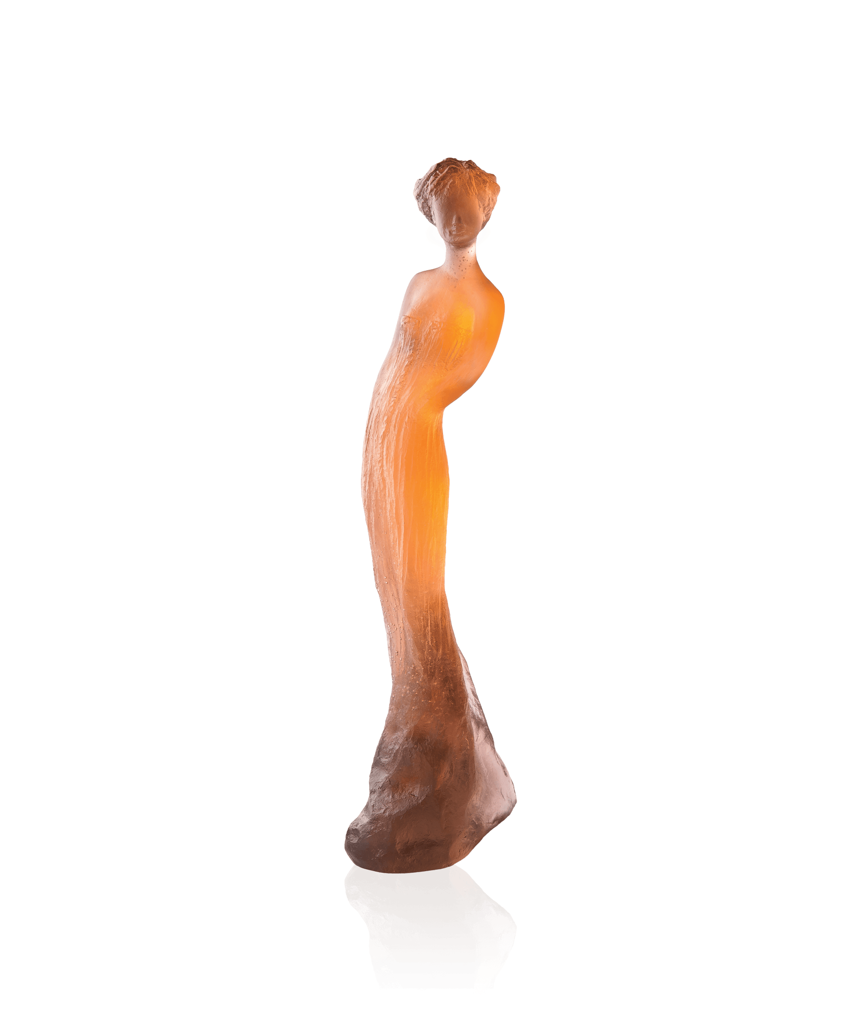 Daum Amélie By Jean Philippe Richard 375ex Sculpture — Amber and grey